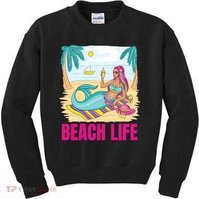 Beach Life Mermaid Kids Sweatshirt