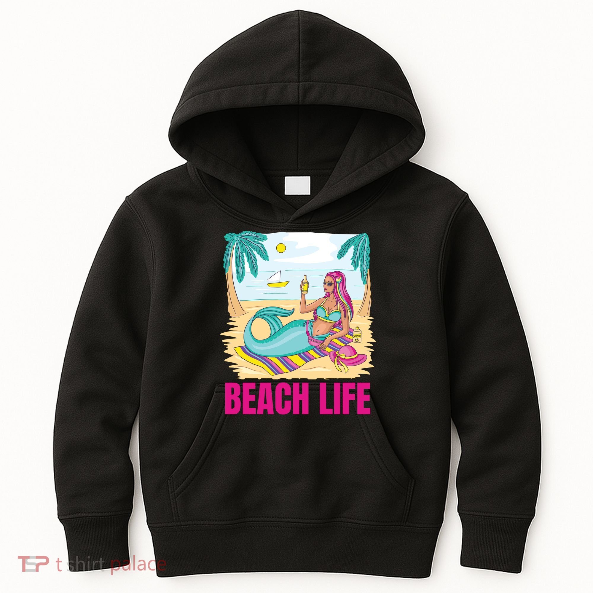 Beach Life Mermaid Kids Hoodie