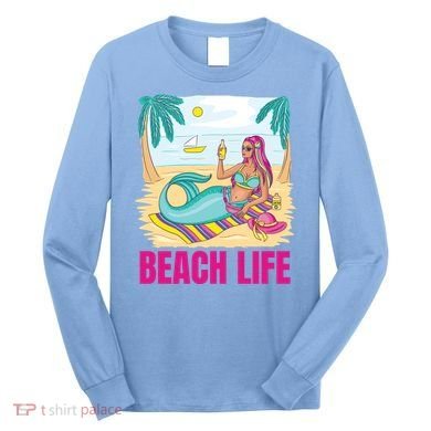Beach Life Mermaid Long Sleeve Shirt