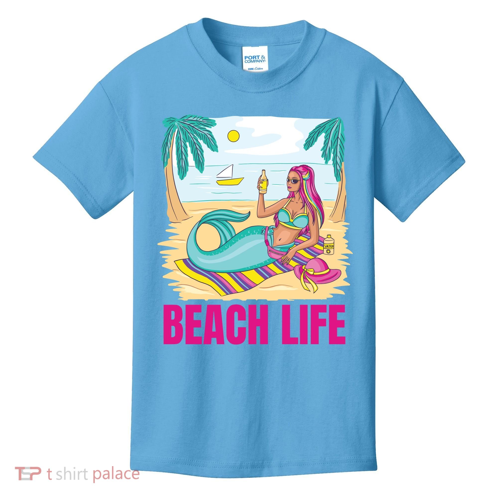 Beach Life Mermaid Kids T-Shirt