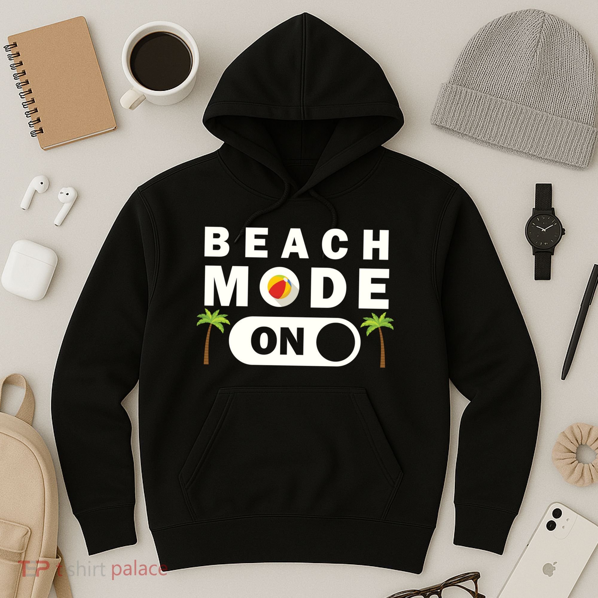 Beach Mode On Hoodie