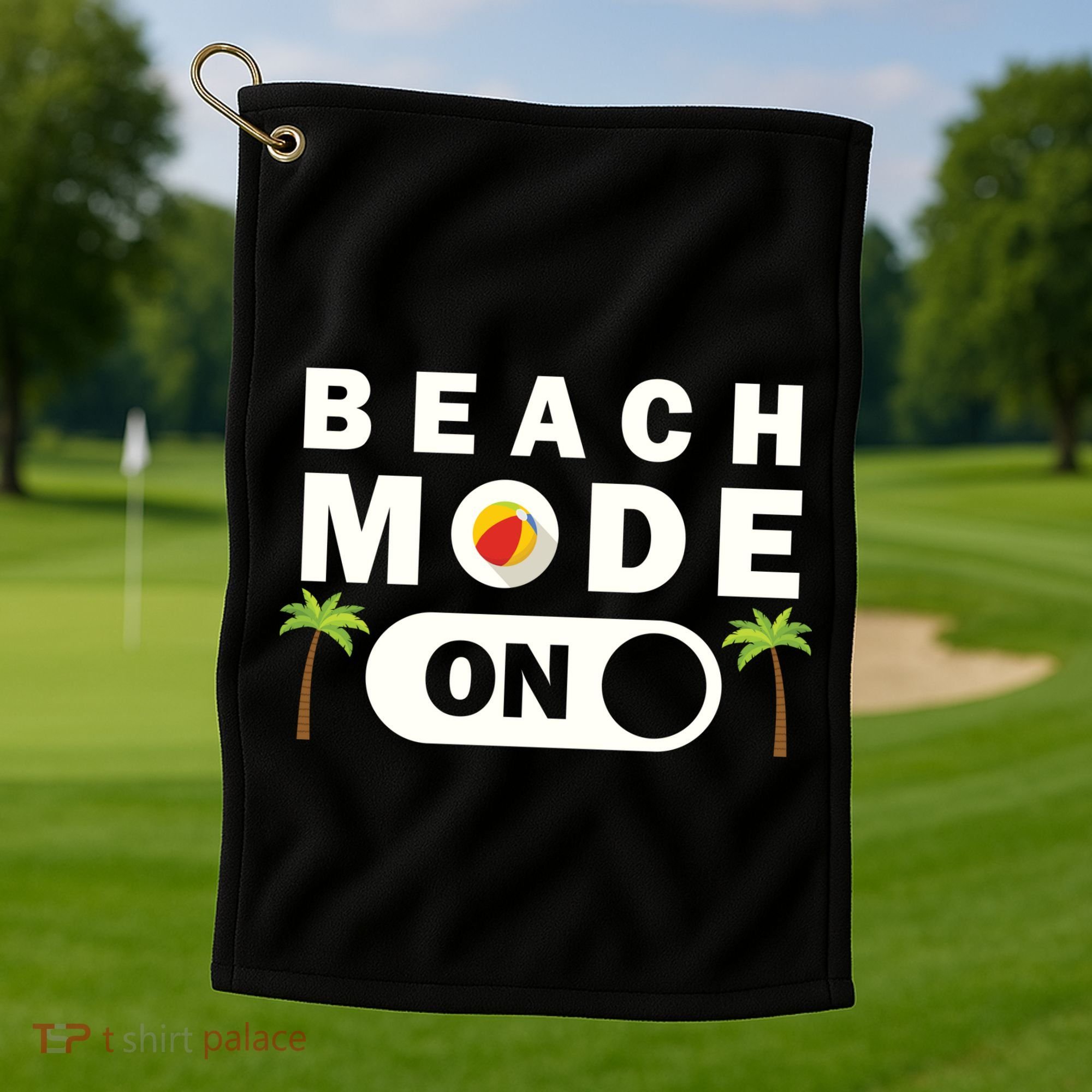 Beach Mode On Golf Towel