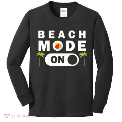 Beach Mode On Kids Long Sleeve Shirt