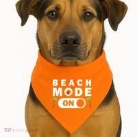 Beach Mode On USA-Made Doggie Bandana thumb 1