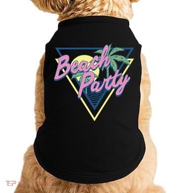 Beach Party Retro Wave Style Doggie Tank