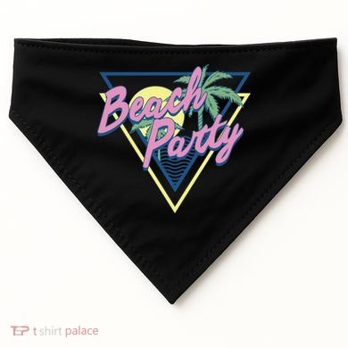 Beach Party Retro Wave Style USA-Made Doggie Bandana