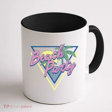 Beach Party Retro Wave Style Coffee Mug back