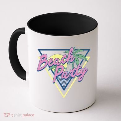 Beach Party Retro Wave Style Coffee Mug