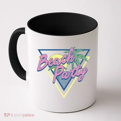 Beach Party Retro Wave Style Coffee Mug