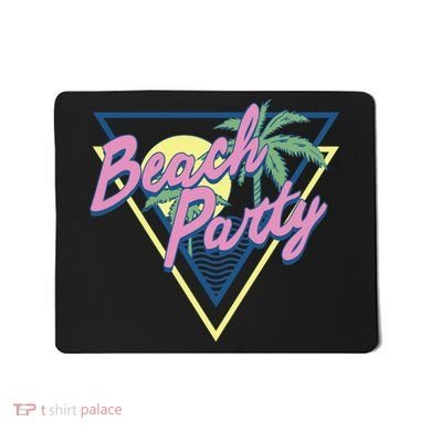 Beach Party Retro Wave Style Mousepad