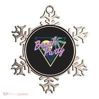 Beach Party Retro Wave Style Ornament thumb 0