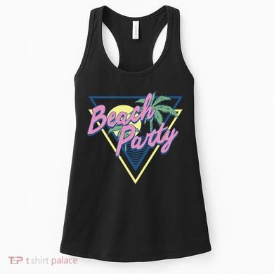 Beach Party Retro Wave Style Women's Tank Top