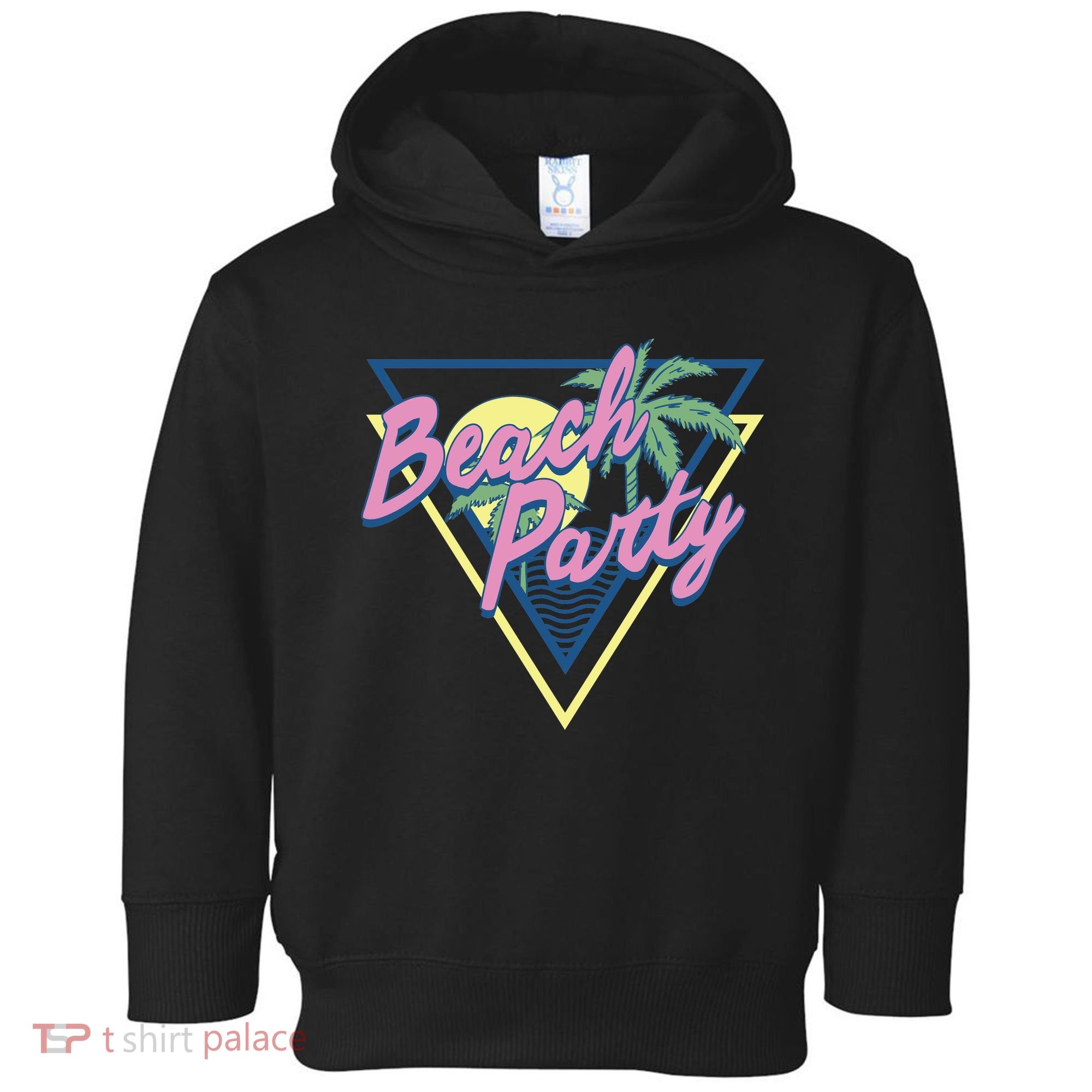 Beach Party Retro Wave Style Toddler Hoodie