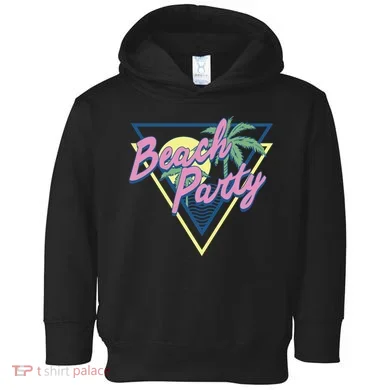 Beach Party Retro Wave Style Toddler Hoodie