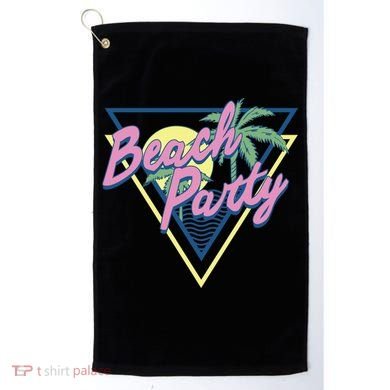 Beach Party Retro Wave Style Golf Towel