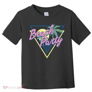 Beach Party Retro Wave Style Toddler T-Shirt