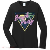 Beach Party Retro Wave Style Women's Long Sleeve Shirt thumb 0