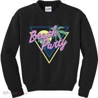 Beach Party Retro Wave Style Kids Sweatshirt thumb 0