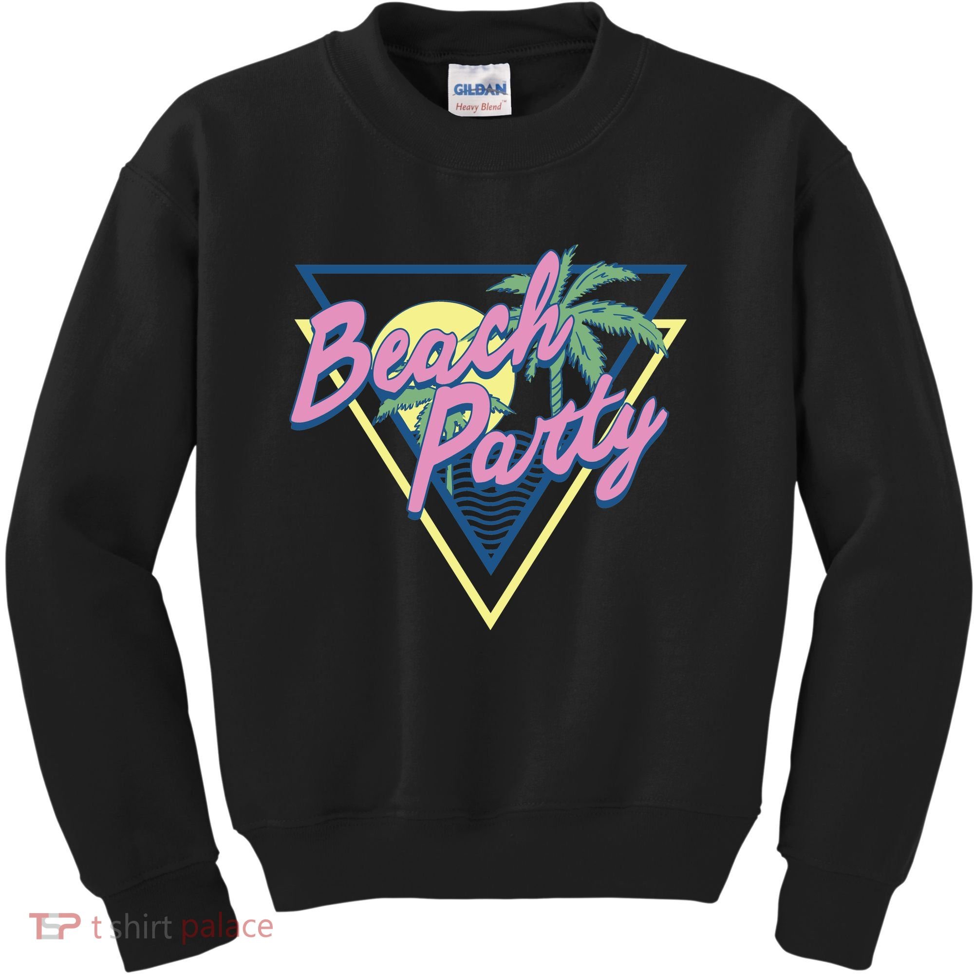 Beach Party Retro Wave Style Kids Sweatshirt
