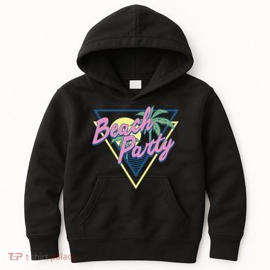 Beach Party Retro Wave Style Kids Hoodie