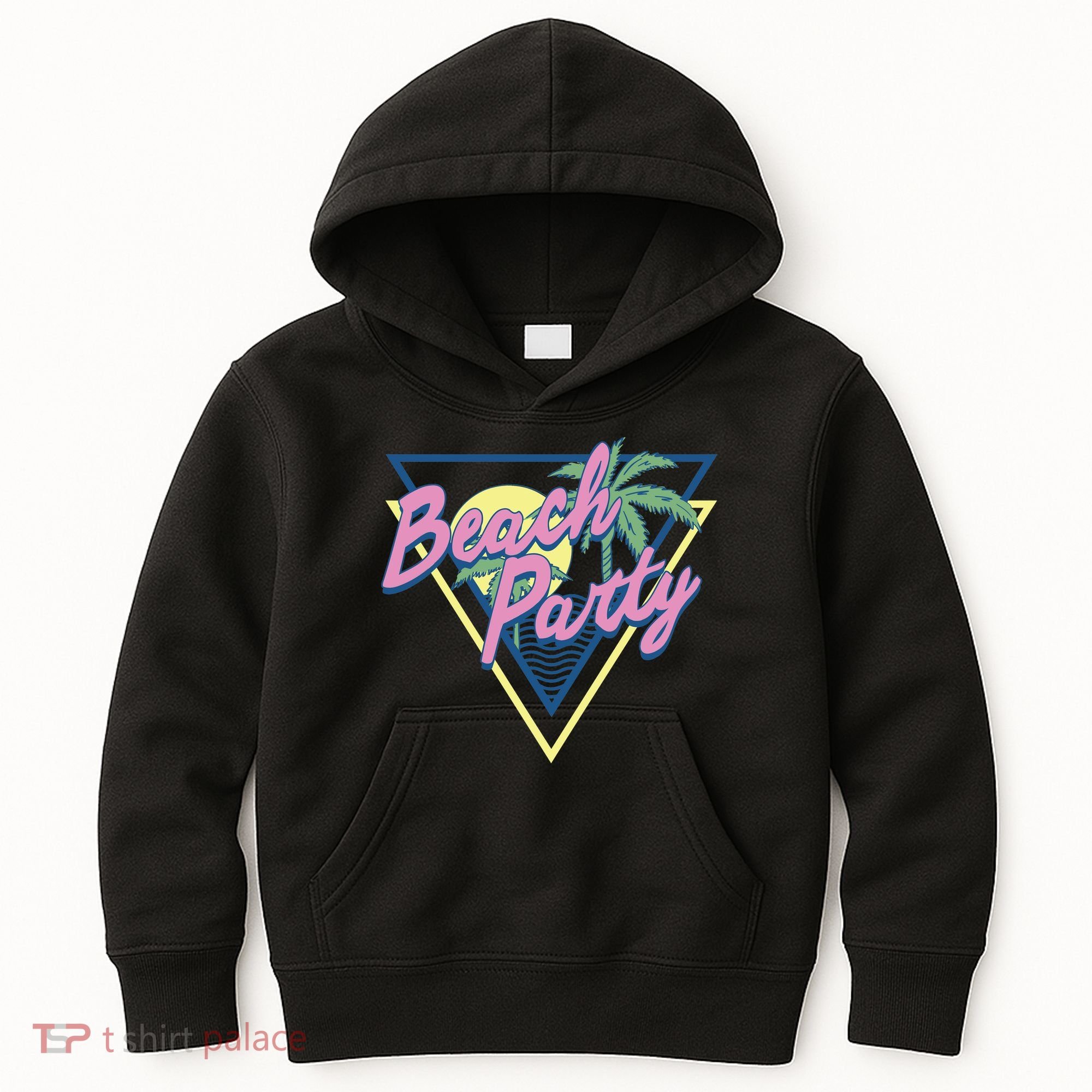 Beach Party Retro Wave Style Kids Hoodie