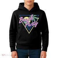 Beach Party Retro Wave Style Kids Hoodie thumb 4