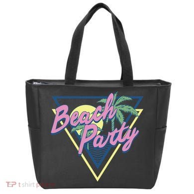 Beach Party Retro Wave Style Tote Bag