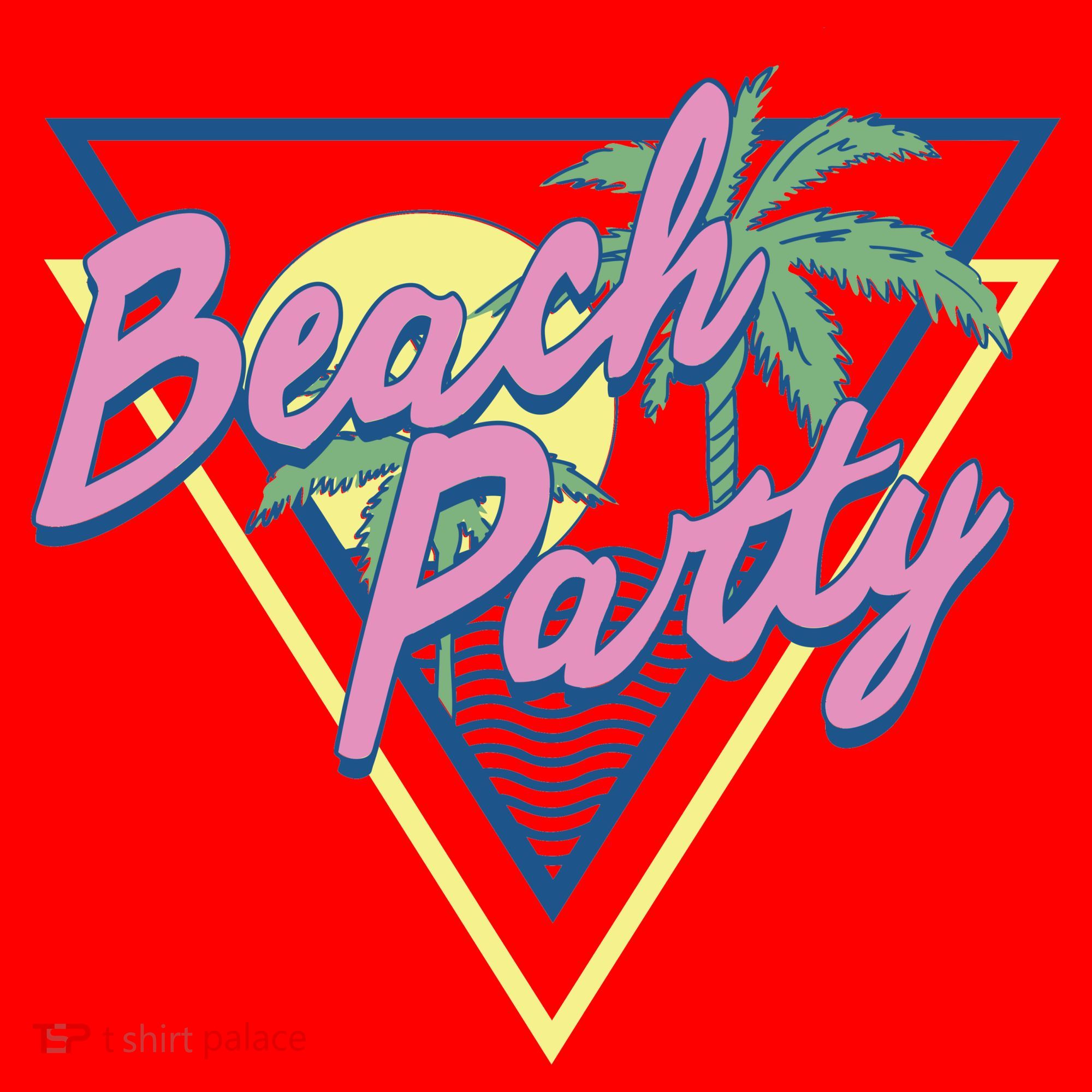 Beach Party Retro Wave Style Santa Hat