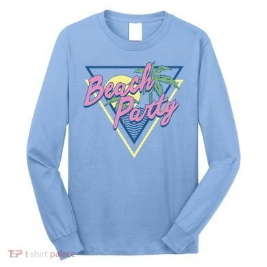 Beach Party Retro Wave Style Long Sleeve Shirt