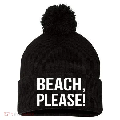 Beach Please! Pom Pom 12in Knit Beanie