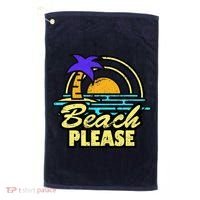 Beach Please Golf Towel thumb 0