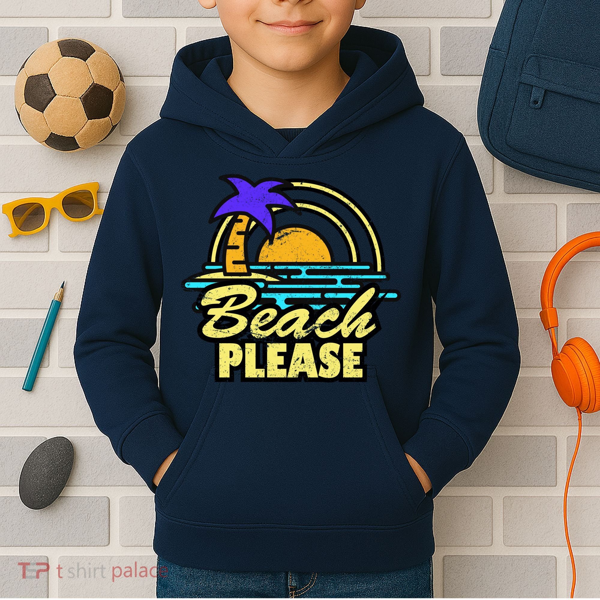 Beach Please Kids Hoodie