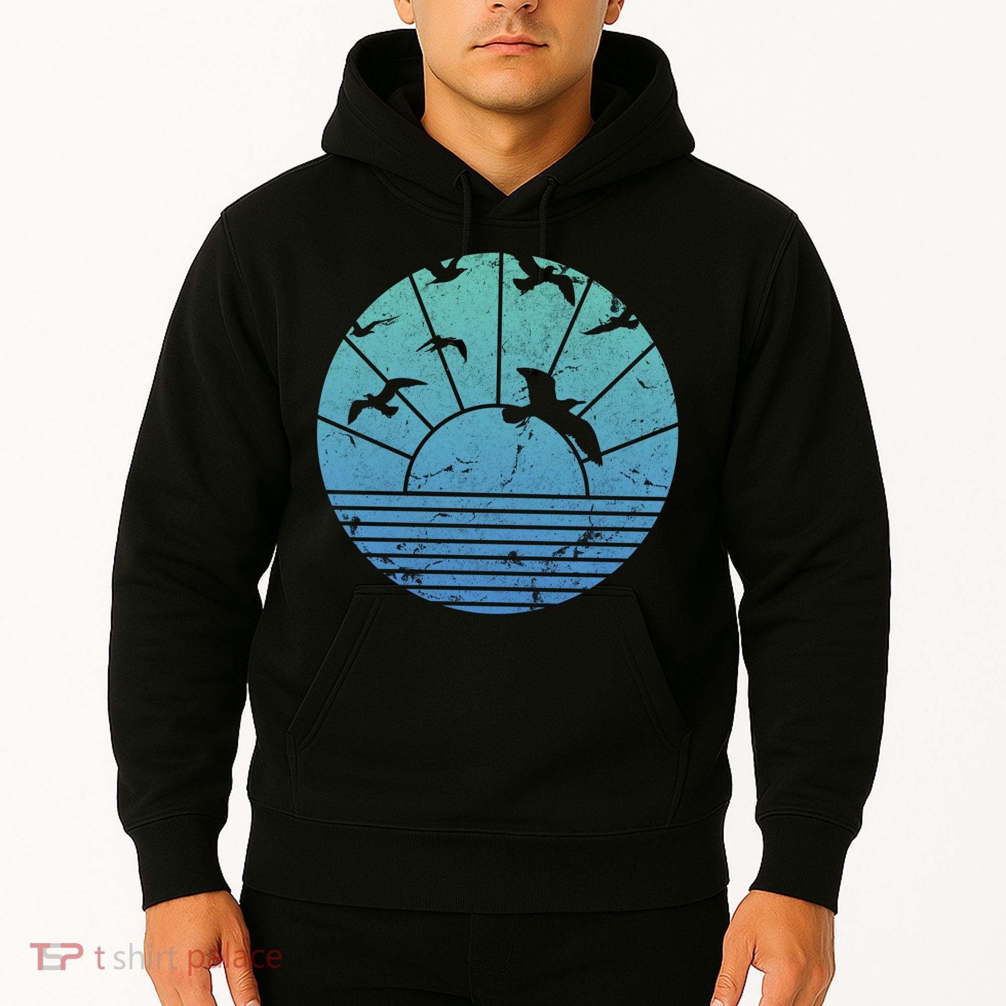 Beach Sunset Seagulls  Hoodie