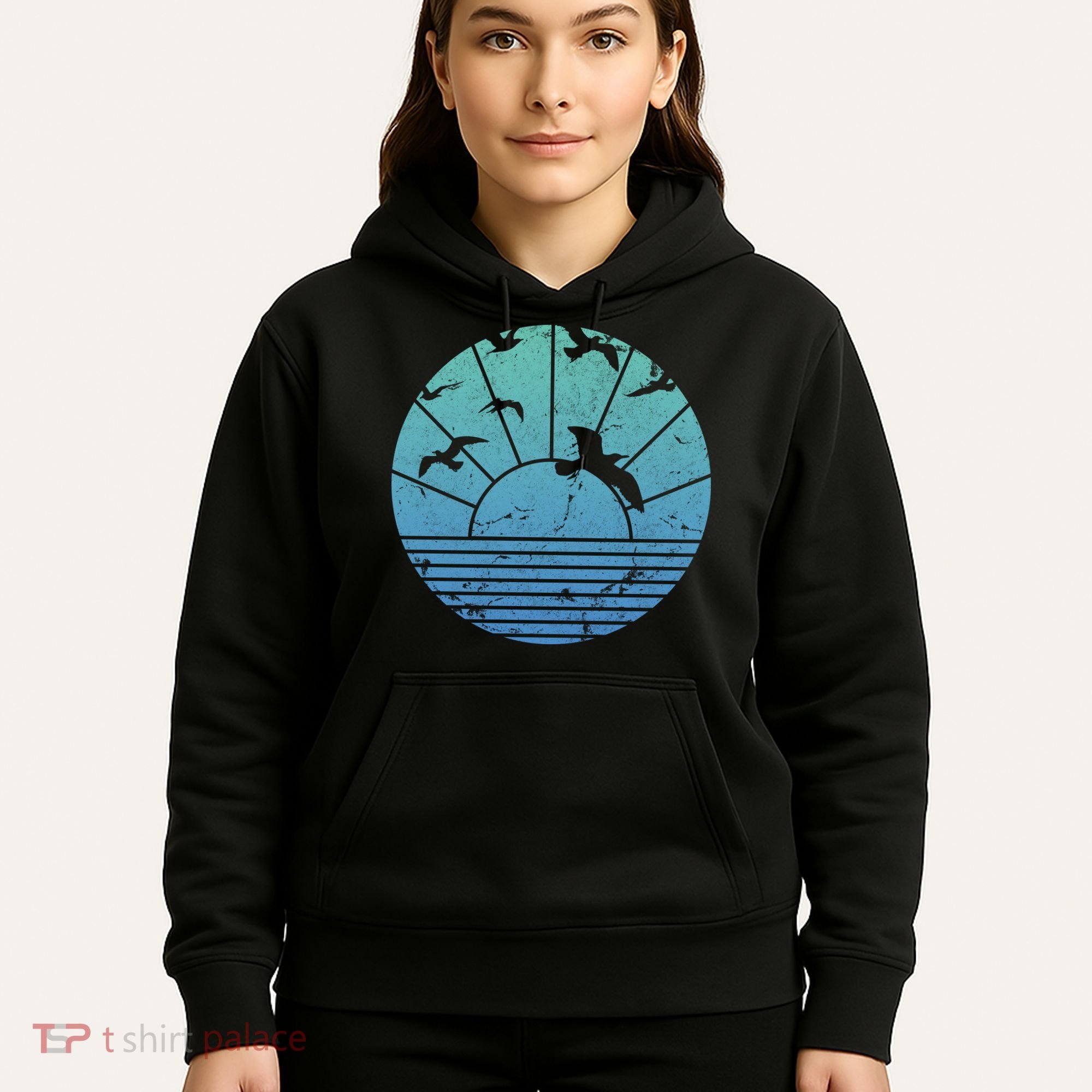 Beach Sunset Seagulls  Hoodie