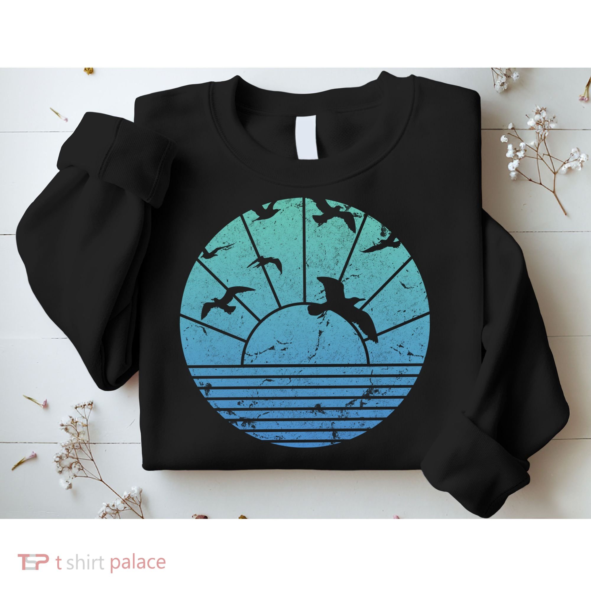 Beach Sunset Seagulls  Sweatshirt