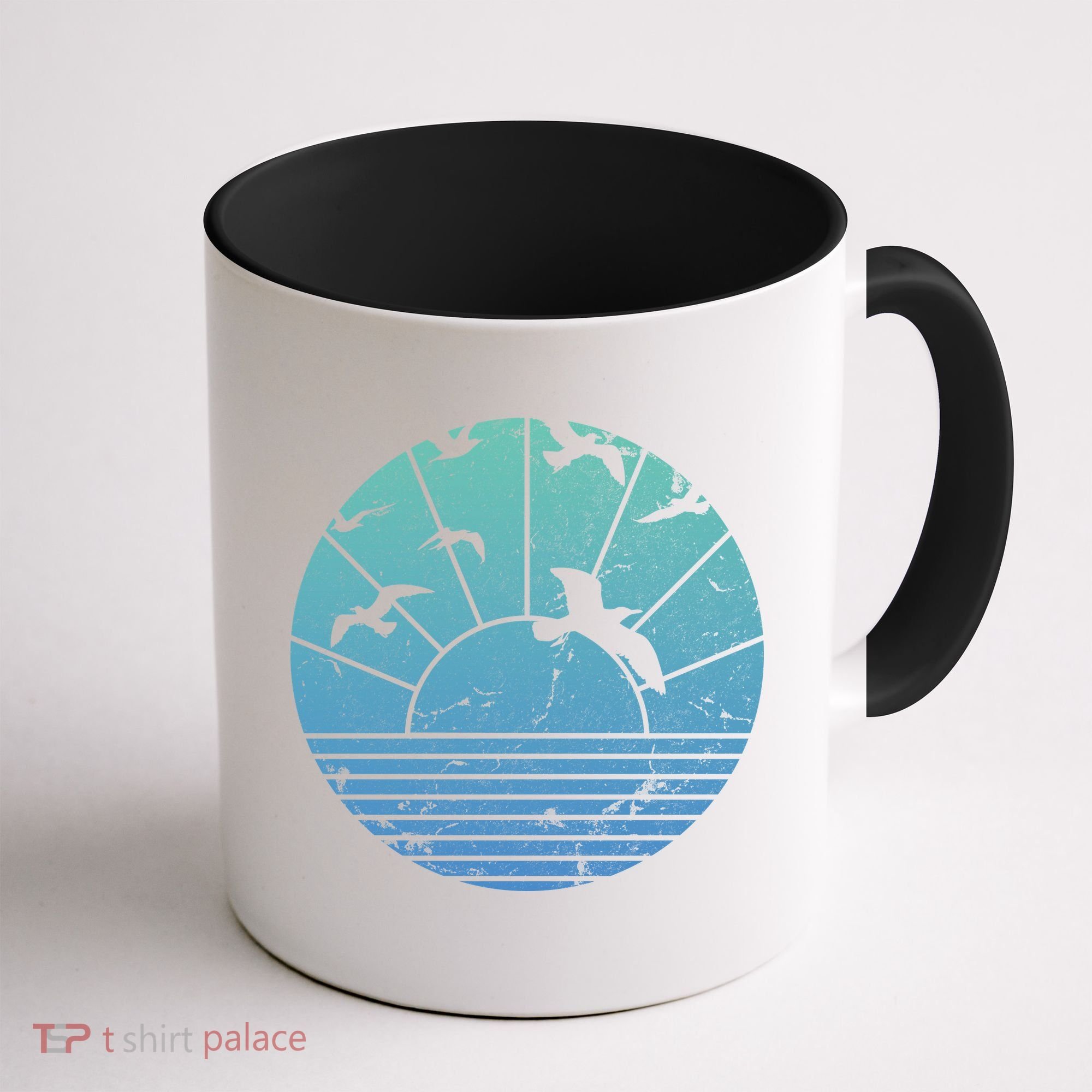 Beach Sunset Seagulls  Coffee Mug