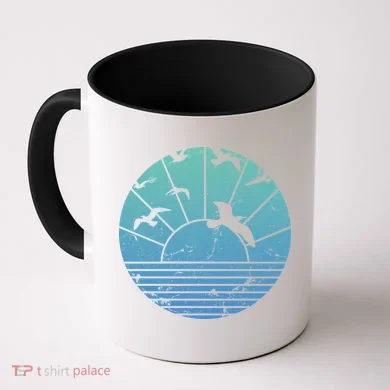 Beach Sunset Seagulls  Coffee Mug