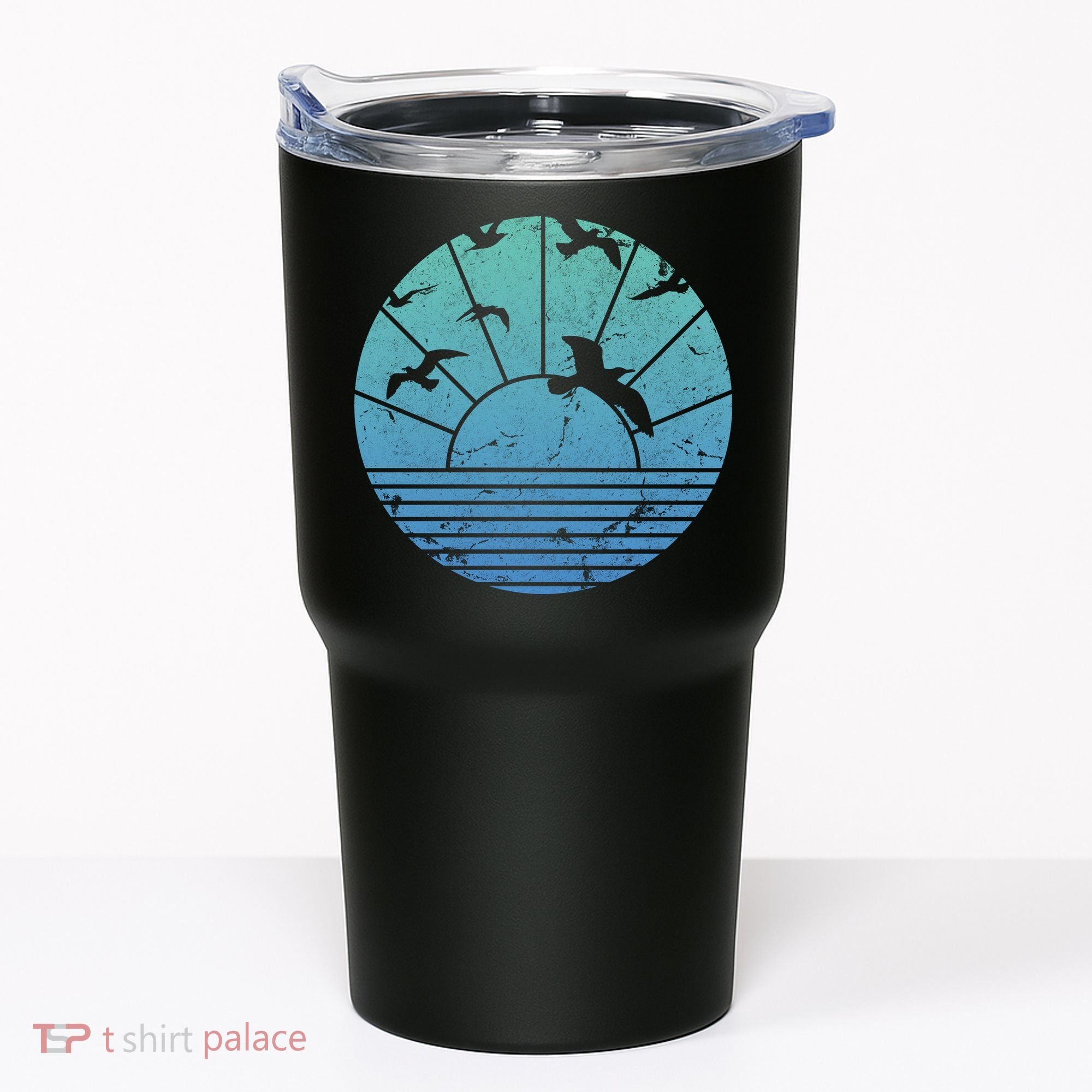 Beach Sunset Seagulls  Tumbler