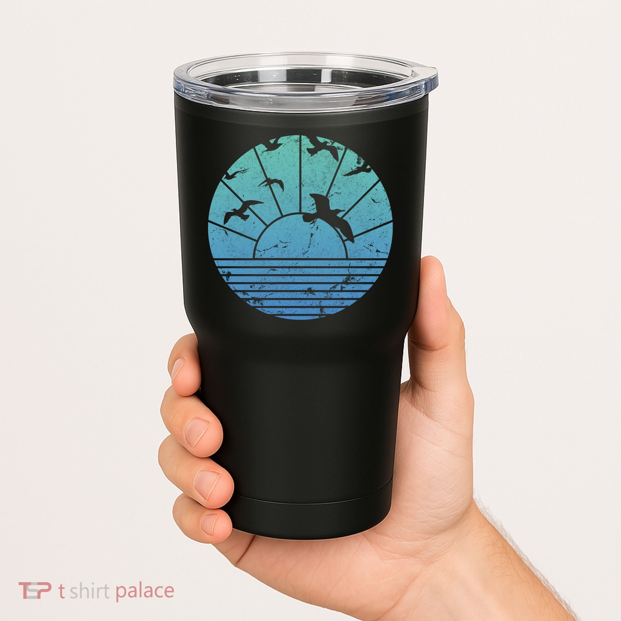 Beach Sunset Seagulls  Tumbler