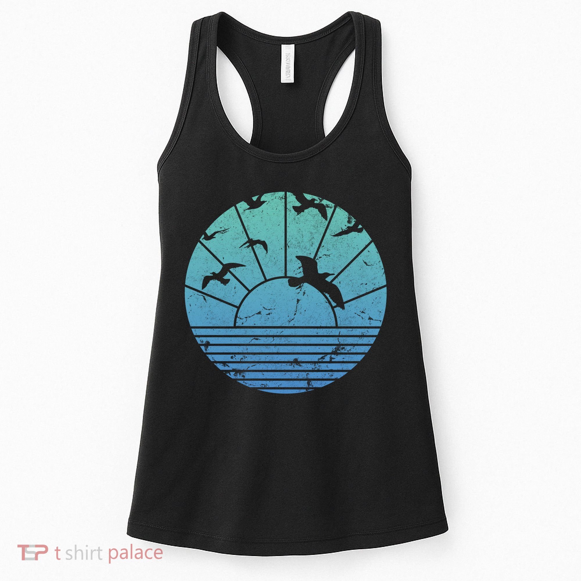 Beach Sunset Seagulls  Women's Tank Top