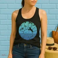 Beach Sunset Seagulls  Women's Tank Top thumb 2