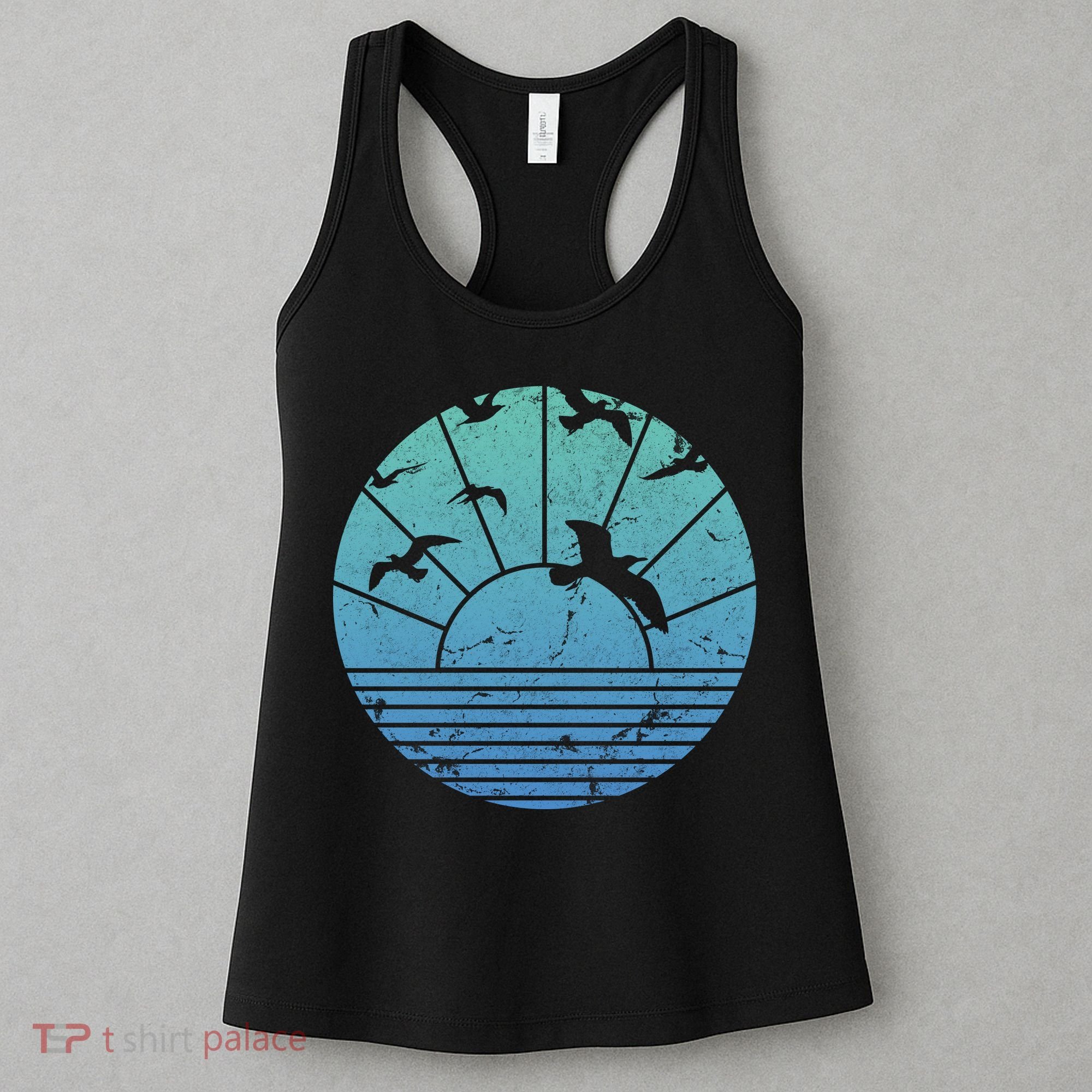 Beach Sunset Seagulls  Women's Tank Top