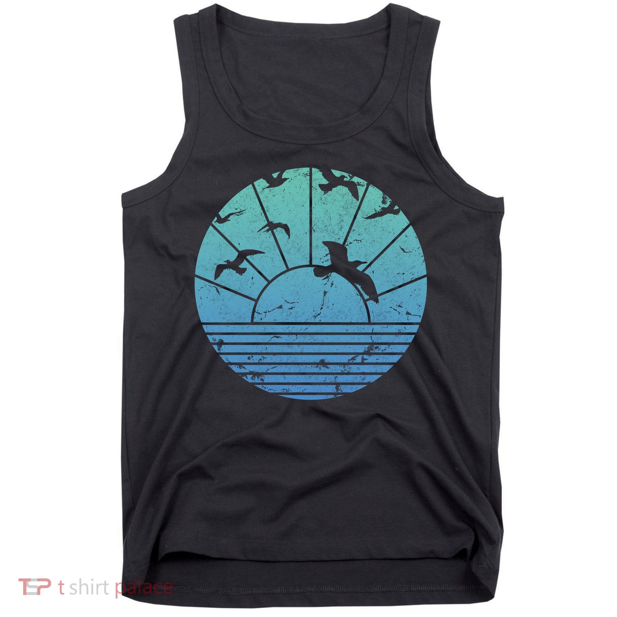 Beach Sunset Seagulls  Tank Top
