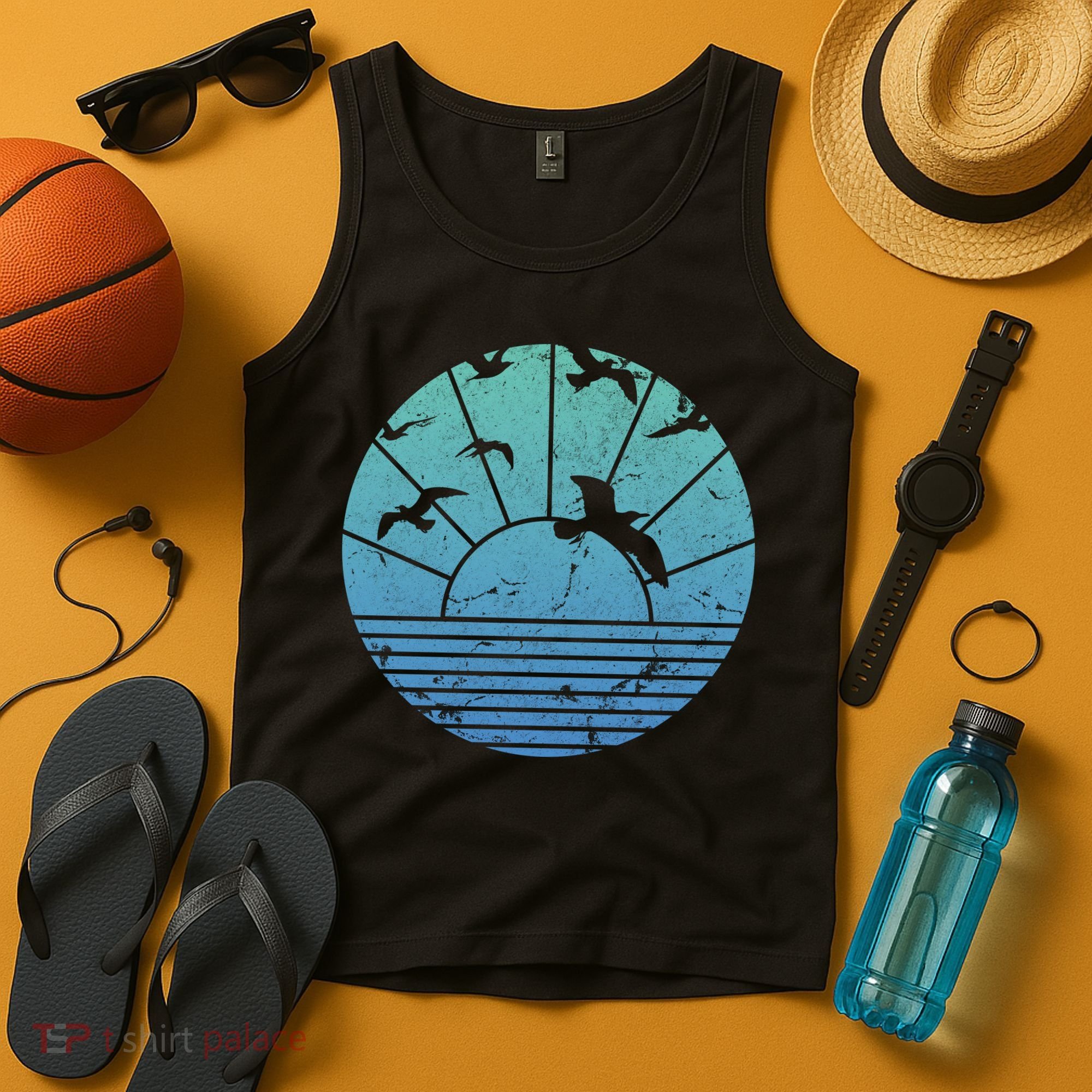 Beach Sunset Seagulls  Tank Top