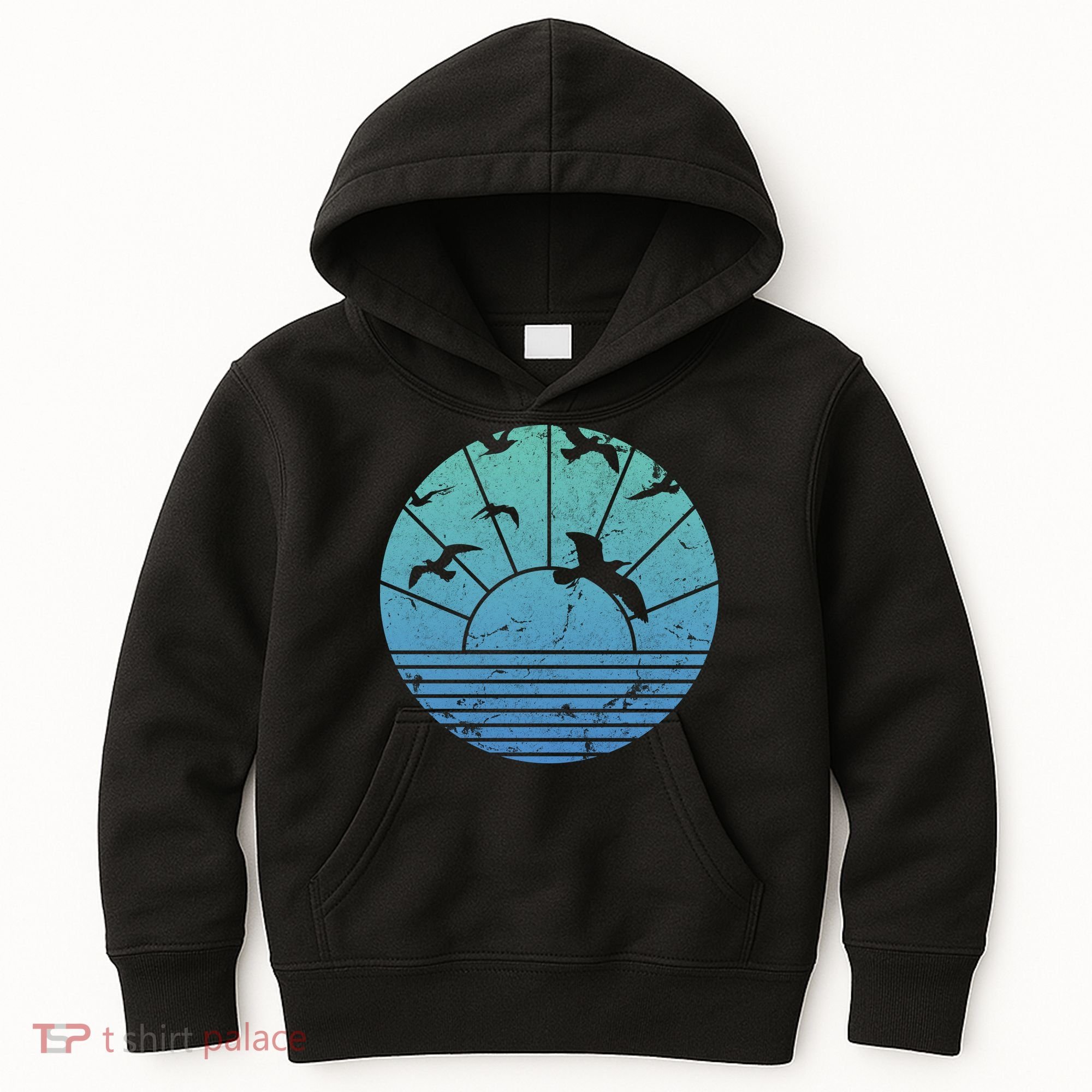 Beach Sunset Seagulls  Kids Hoodie