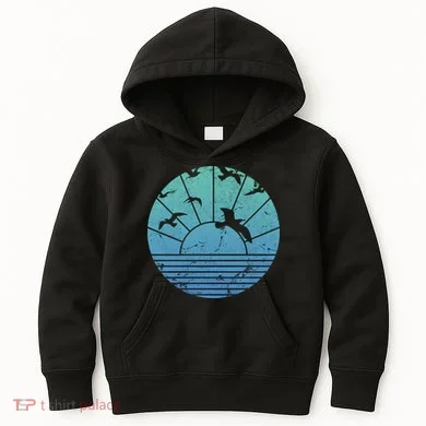 Beach Sunset Seagulls Kids Hoodie