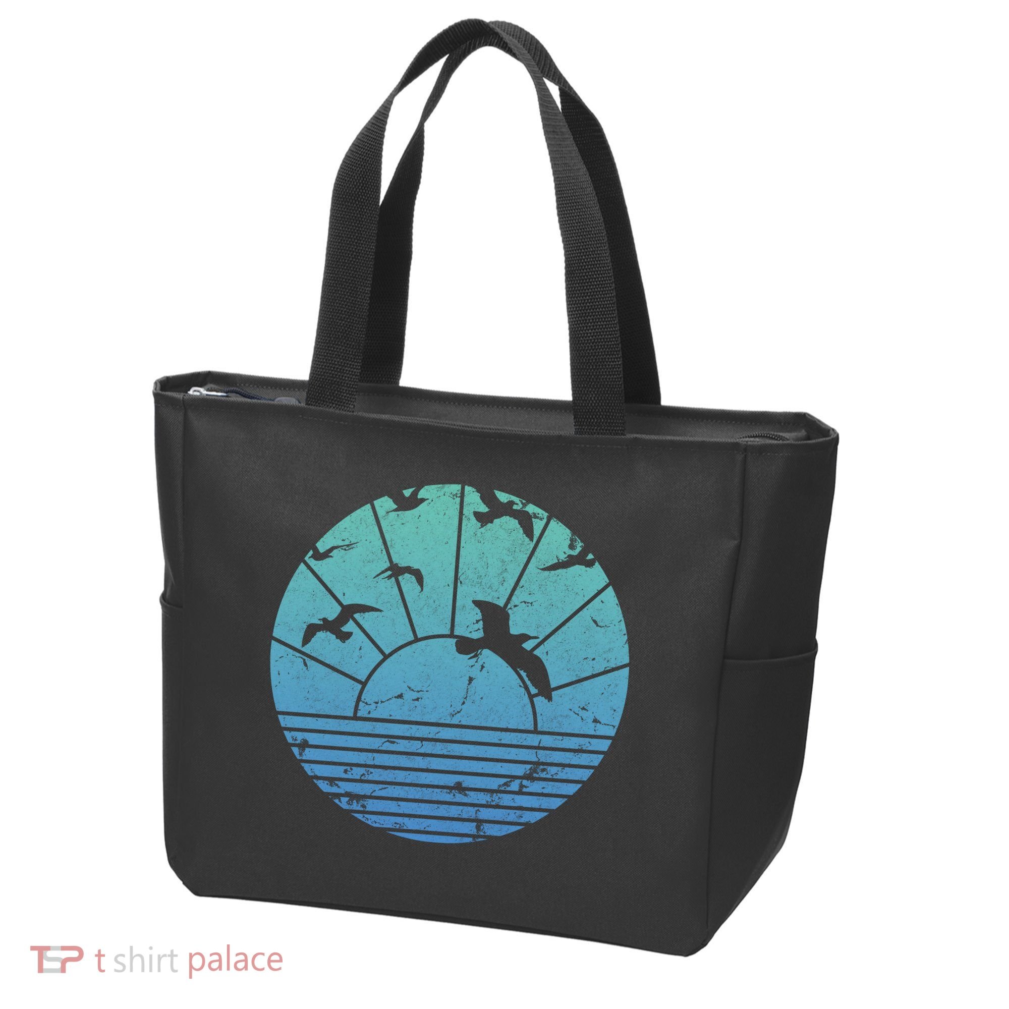 Beach Sunset Seagulls  Tote Bag