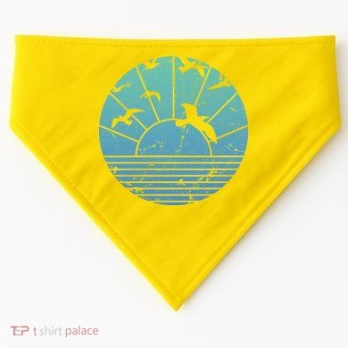 Beach Sunset Seagulls  USA-Made Doggie Bandana