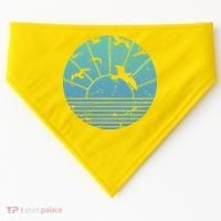 Beach Sunset Seagulls  USA-Made Doggie Bandana thumb 0