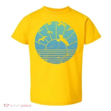 Beach Sunset Seagulls Toddler T-Shirt